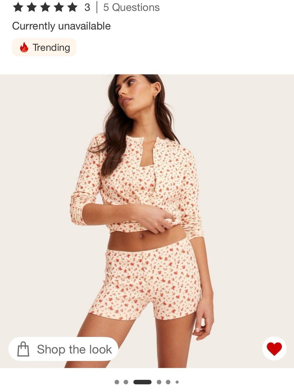 Parke x Target Pointelle High Rise Floral Biker Shorts